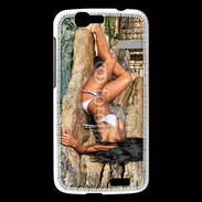 Coque Huawei Ascend G7 Femme brune sexy au bord de l'eau