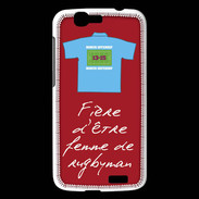 Coque Huawei Ascend G7 Femme de rugbyman Bonus offensif-défensif Rouge 2