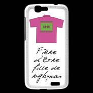 Coque Huawei Ascend G7 Fille de rugbyman Bonus offensif-défensif Blanc