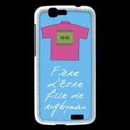 Coque Huawei Ascend G7 Fille de rugbyman Bonus offensif-défensif Bleu