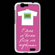 Coque Huawei Ascend G7 Fille de rugbyman Bonus offensif-défensif Rose