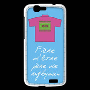 Coque Huawei Ascend G7 Père de rugbyman Bonus offensif-défensif Bleu