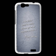 Coque Huawei Ascend G7 Les Folies Bleu Citation Oscar Wilde