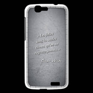 Coque Huawei Ascend G7 Les Folies Noir Citation Oscar Wilde
