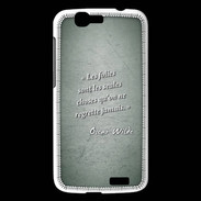 Coque Huawei Ascend G7 Les Folies Vert Citation Oscar Wilde