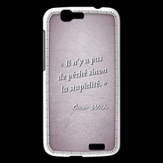Coque Huawei Ascend G7 Pêché stupidité Rose Citation Oscar Wilde