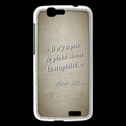 Coque Huawei Ascend G7 Pêché stupidité Sepia Citation Oscar Wilde