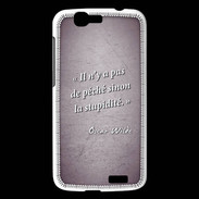 Coque Huawei Ascend G7 Pêché stupidité Violet Citation Oscar Wilde