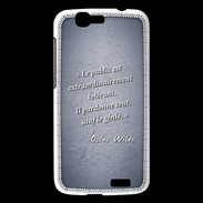 Coque Huawei Ascend G7 Public génie Bleu Citation Oscar Wilde