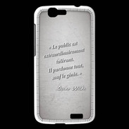 Coque Huawei Ascend G7 Public génie Gris Citation Oscar Wilde