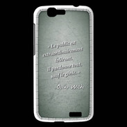 Coque Huawei Ascend G7 Public génie Vert Citation Oscar Wilde