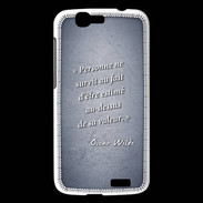 Coque Huawei Ascend G7 Survie valeur Bleu Citation Oscar Wilde