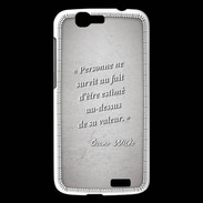 Coque Huawei Ascend G7 Survie valeur Gris Citation Oscar Wilde