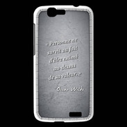 Coque Huawei Ascend G7 Survie valeur Noir Citation Oscar Wilde