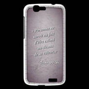 Coque Huawei Ascend G7 Survie valeur Violet Citation Oscar Wilde