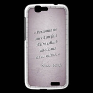 Coque Huawei Ascend G7 Survie valeur Rose Citation Oscar Wilde