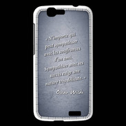 Coque Huawei Ascend G7 Sympathiser Bleu Citation Oscar Wilde