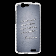 Coque Huawei Ascend G7 Tentation Bleu Citation Oscar Wilde