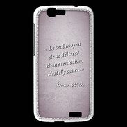 Coque Huawei Ascend G7 Tentation Rose Citation Oscar Wilde