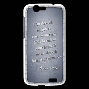 Coque Huawei Ascend G7 Toujours amoureux Bleu Citation Oscar Wilde