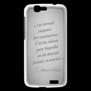 Coque Huawei Ascend G7 Toujours amoureux Gris Citation Oscar Wilde