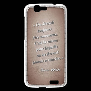 Coque Huawei Ascend G7 Toujours amoureux Rouge Citation Oscar Wilde