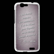 Coque Huawei Ascend G7 Toujours amoureux Violet Citation Oscar Wilde