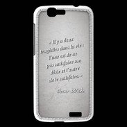 Coque Huawei Ascend G7 Tragédie Gris Citation Oscar Wilde