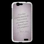 Coque Huawei Ascend G7 Tragédie Rose Citation Oscar Wilde