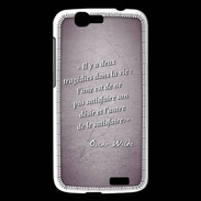 Coque Huawei Ascend G7 Tragédie Violet Citation Oscar Wilde