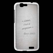 Coque Huawei Ascend G7 Aimer Gris Citation Oscar Wilde