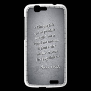 Coque Huawei Ascend G7 Chaque fois Noir Citation Oscar Wilde