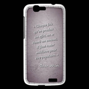 Coque Huawei Ascend G7 Chaque fois Violet Citation Oscar Wilde