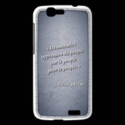 Coque Huawei Ascend G7 Démocratie Bleu Citation Oscar Wilde