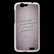 Coque Huawei Ascend G7 Démocratie Violet Citation Oscar Wilde