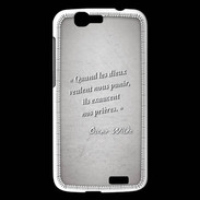 Coque Huawei Ascend G7 Dieux prières Gris Citation Oscar Wilde