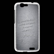 Coque Huawei Ascend G7 Dieux prières Noir Citation Oscar Wilde