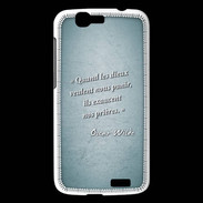 Coque Huawei Ascend G7 Dieux prières Turquoise Citation Oscar Wilde