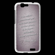 Coque Huawei Ascend G7 Enfants parents Violet Citation Oscar Wilde