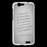 Coque Huawei Ascend G7 Esprits légers Gris Citation Oscar Wilde