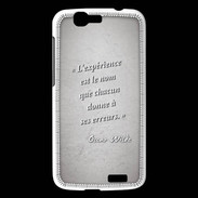 Coque Huawei Ascend G7 Expérience Gris Citation Oscar Wilde