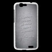 Coque Huawei Ascend G7 Expérience Noir Citation Oscar Wilde