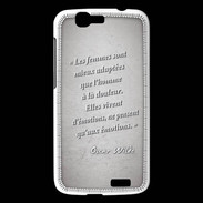 Coque Huawei Ascend G7 Femmes émotions Gris Citation Oscar Wilde