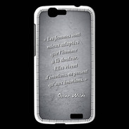 Coque Huawei Ascend G7 Femmes émotions Noir Citation Oscar Wilde