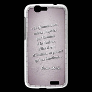Coque Huawei Ascend G7 Femmes émotions Rose Citation Oscar Wilde