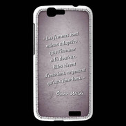 Coque Huawei Ascend G7 Femmes émotions Violet Citation Oscar Wilde