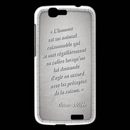 Coque Huawei Ascend G7 Homme animal Gris Citation Oscar Wilde