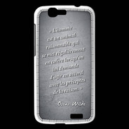 Coque Huawei Ascend G7 Homme animal Noir Citation Oscar Wilde