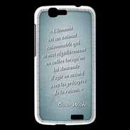 Coque Huawei Ascend G7 Homme animal Turquoise Citation Oscar Wilde
