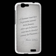 Coque Huawei Ascend G7 Homme veut Gris Citation Oscar Wilde